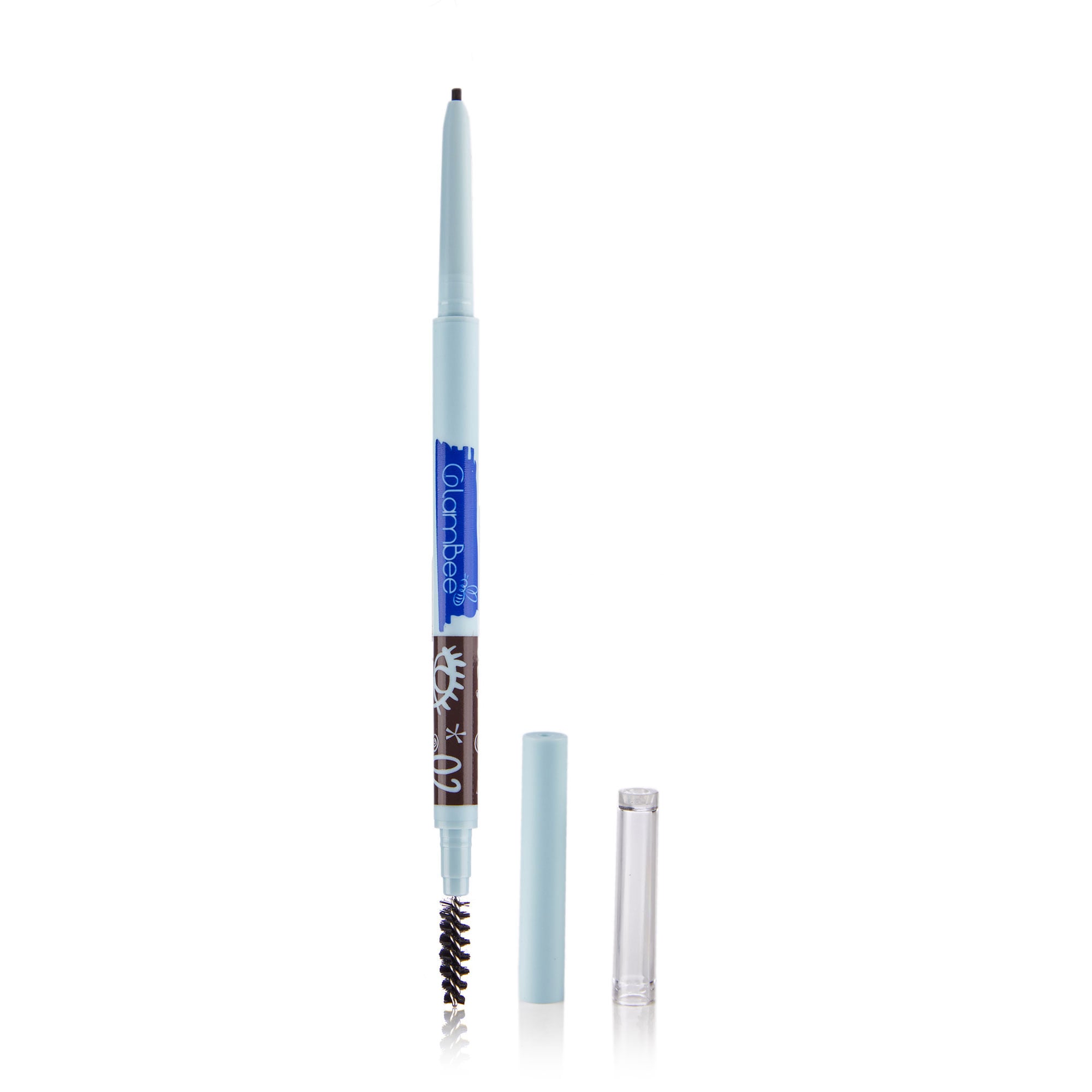 Уцінка! Тонкий олівець для брів GlamBee Brow Pencil Slim механічний, 02, 0.1 г